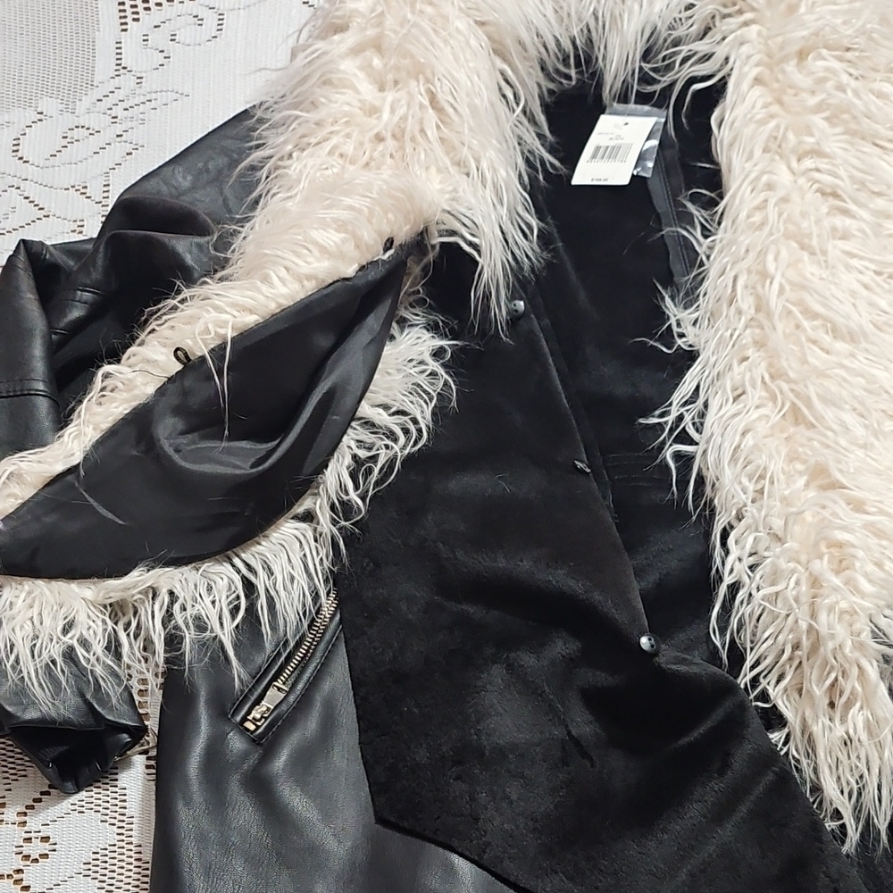 NWT The Limited Black Jacket with Removable Cream Teddy Collar - Picture 9 of 13